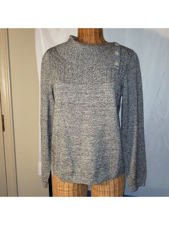 Christopher & Banks Sweaters - Ladies CHRISTOPHER & BANKS Cowl Neck Sweater in Gray & Black Heather - S